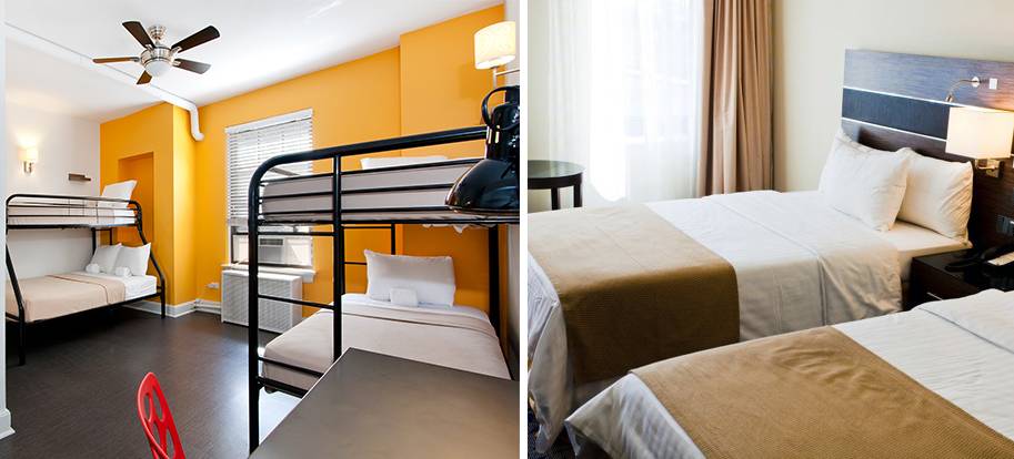 圖片來源：(左）Chicago Getaway Hostel、(右) citylab