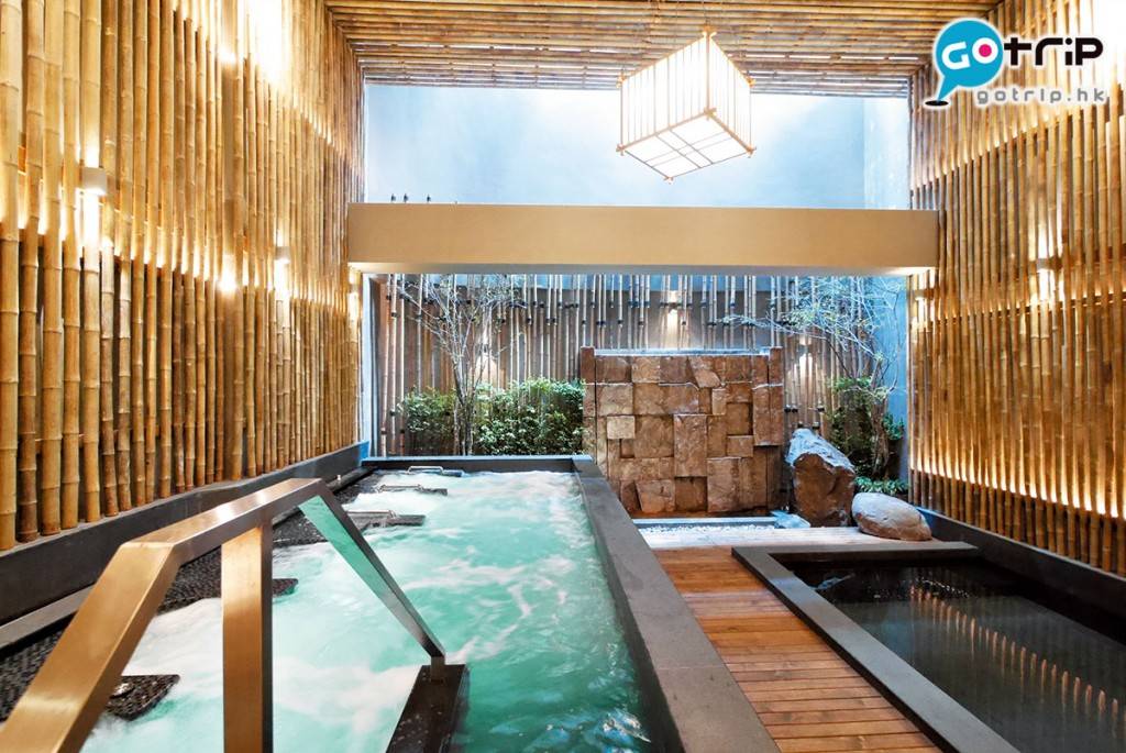 曼谷新酒店 男女浴室分別乽盎來自日本下呂市的Gero Bath、呈奶白微細氣泡的Silk Bath、水力按摩池等。