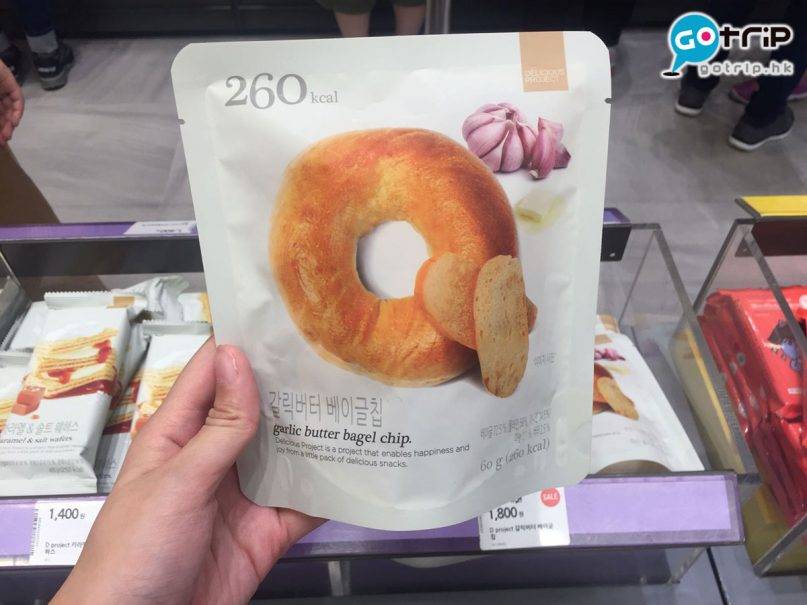 韓國必買手信 零食脆片非常好賣，每包 ₩1,800/HK。