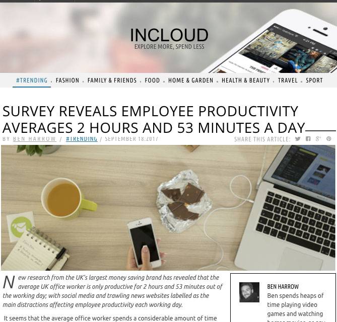 針對「僱員生產力」，Vouchcloud 的調查訪問了 1,989 位「辦公室打工仔」，發現大家都係「扮做嘢」能手！