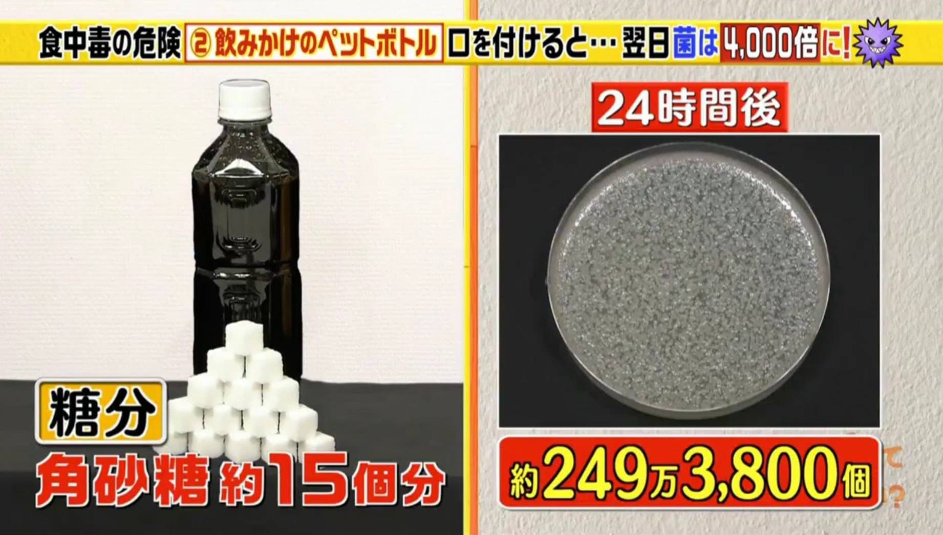 飲品放置24小時後含菌量激增 | 日本節目實測6款飲品 | 放隔夜小心食物中毒！