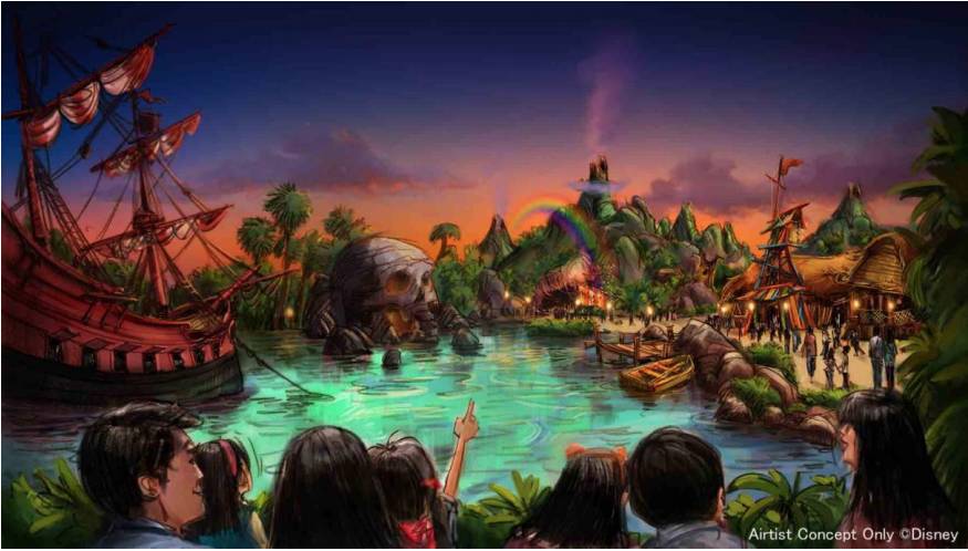 Fantasy Springs 東京迪士尼 東京迪士尼海洋 《小飛俠》主題園區概念圖。