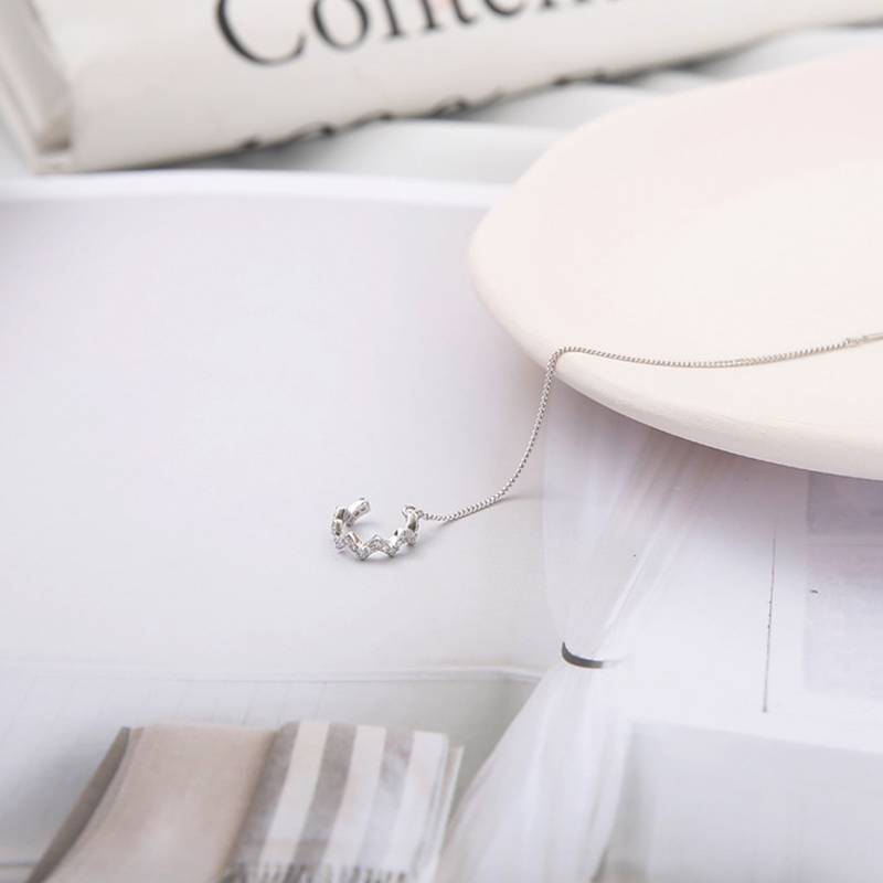 淘寶飾物 微鑲鑽石長鏈條流蘇耳環 ¥19.9/對（約HK） (按此購買)