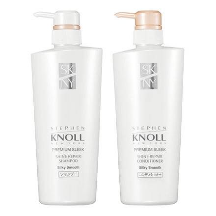 日本洗頭水 KOSÉ STEPHEN KNOLL Premium Sleek Shine Repair Shampoo Silky Smooth+Conditioner （參考價：洗頭水：1,728円/500ml、護髮素：1,728円/500ml）