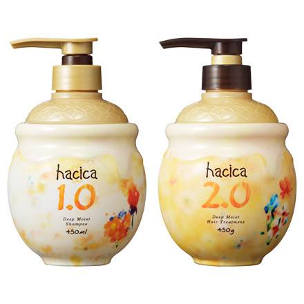 日本洗頭水 ViCREA hacica Deep Moist Shampoo+Hair Treatment（參考價：洗頭水：1,296円/450ml、護髮素：1,296円/450g）