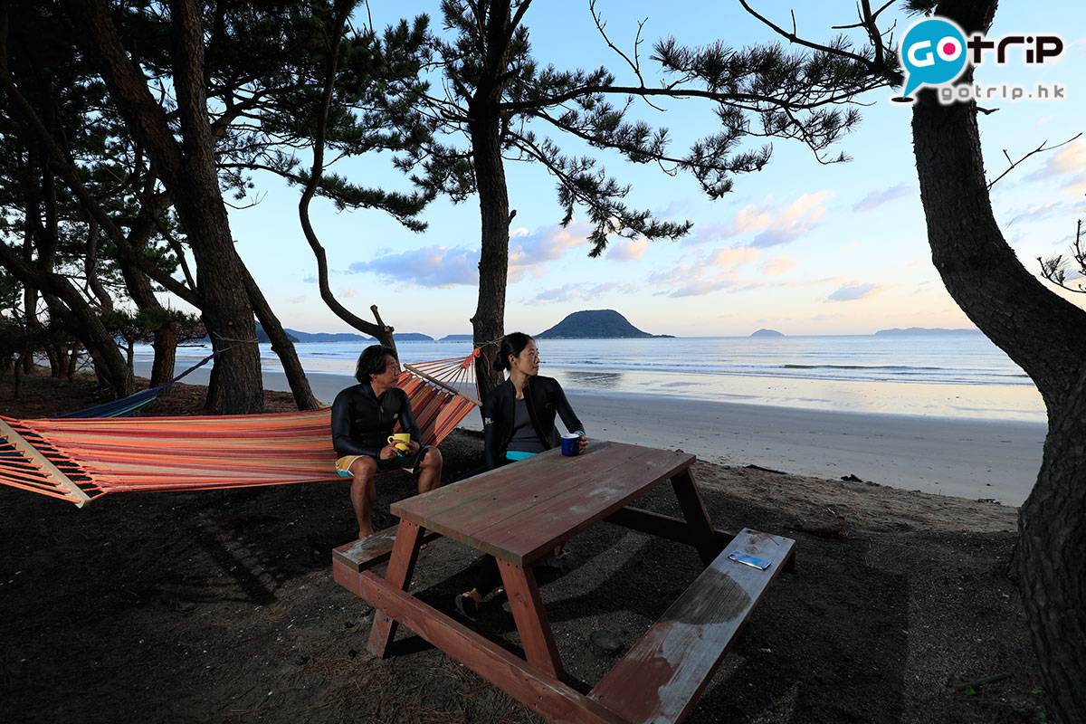 日本櫻花2021 在岸邊欣賞日出，十分寫意。