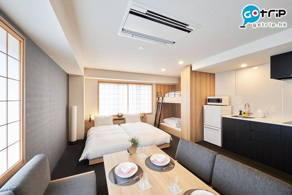 東京酒店推介2022 東京酒店2022 gt12 西式客房備有上下格床及兩張單人床，一家四口剛剛好。