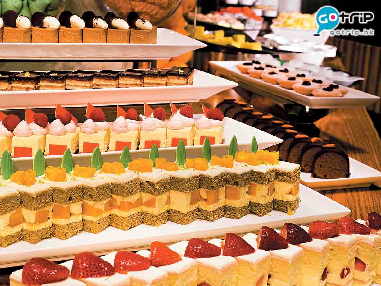 澳門自助餐2019 甜品區放置不同口味和款式的蛋糕。
