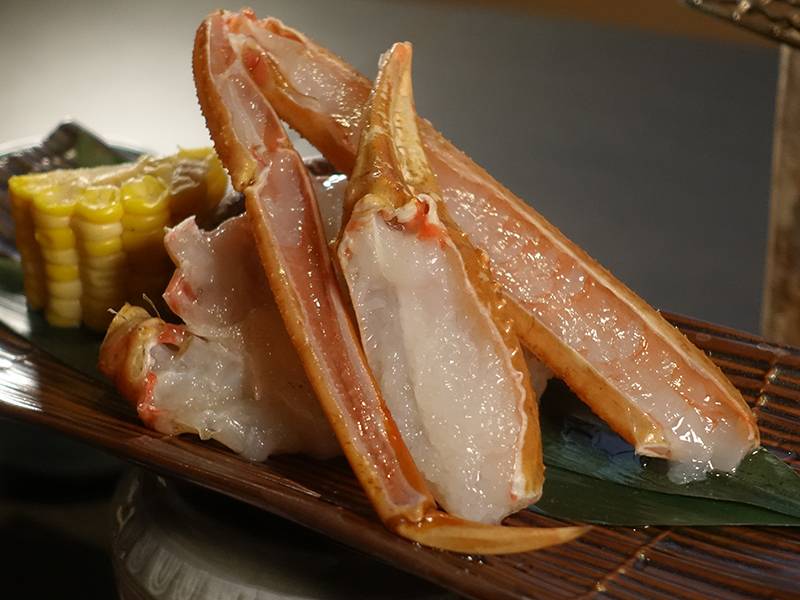 大阪美食 蟹刺身口感又軟又黏，十分鮮味。