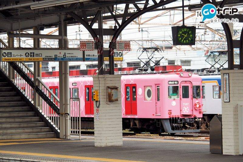 Fly！旅遊天書 和歌山南海電鐵的「吉慶鯛電車」主題列車因其可愛的外形，，深得鐵子們（女鐵道迷）的喜愛。
