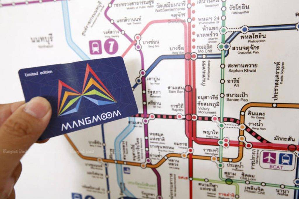 泰國交通卡整合｜當曼谷交通能夠正式實行跨系統付費事，Spider Card（Mangmoom）就能夠派上用場。（Bangkok Post）