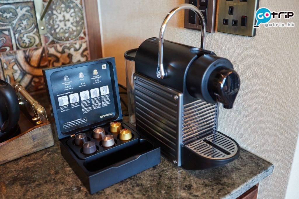迪士尼探索家度假酒店 套房內提供Nespresso咖啡機，附送3粒咖啡膠囊。