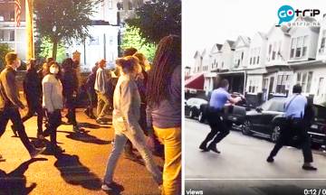 美國警察開多槍擊斃黑人男子　民眾示威抗議引警民衝突　開貨車撞斷警員腿