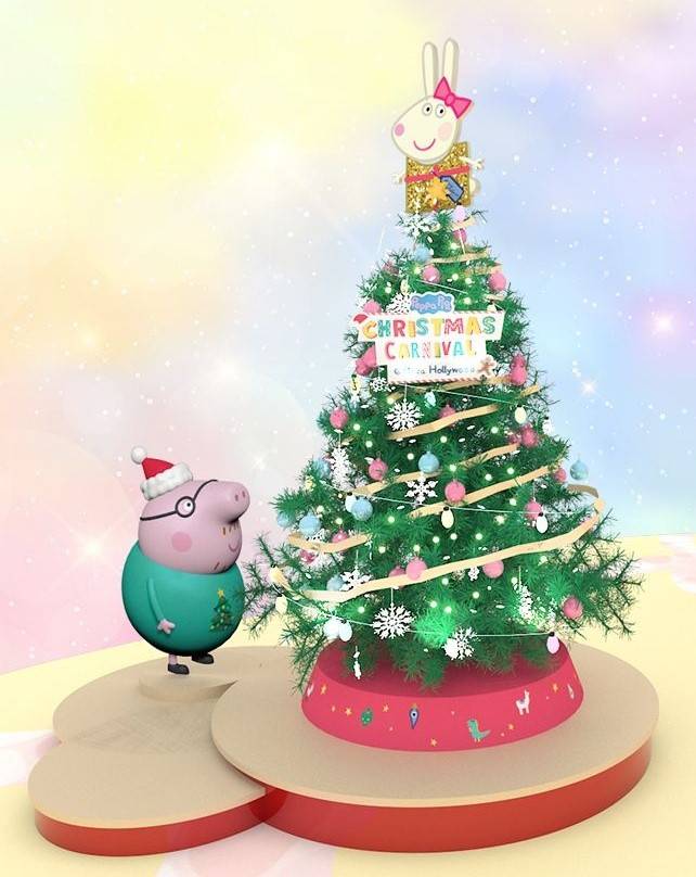 聖誕好去處2020 5米高Peppa Pig 炫亮聖誕樹