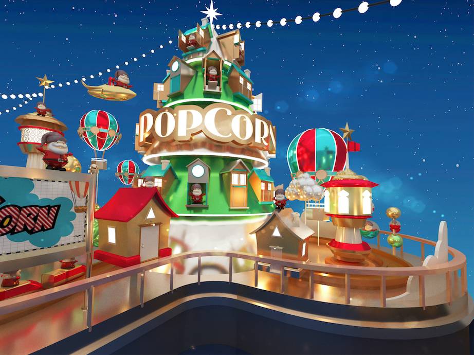 聖誕好去處2020 將軍澳Popcorn「聖誕老人未來空中小鎮」