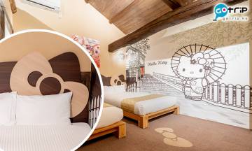 京都酒店｜京町家新裝Hello Kitty主題房 和風木系設計 Kitty舞妓造型超得意