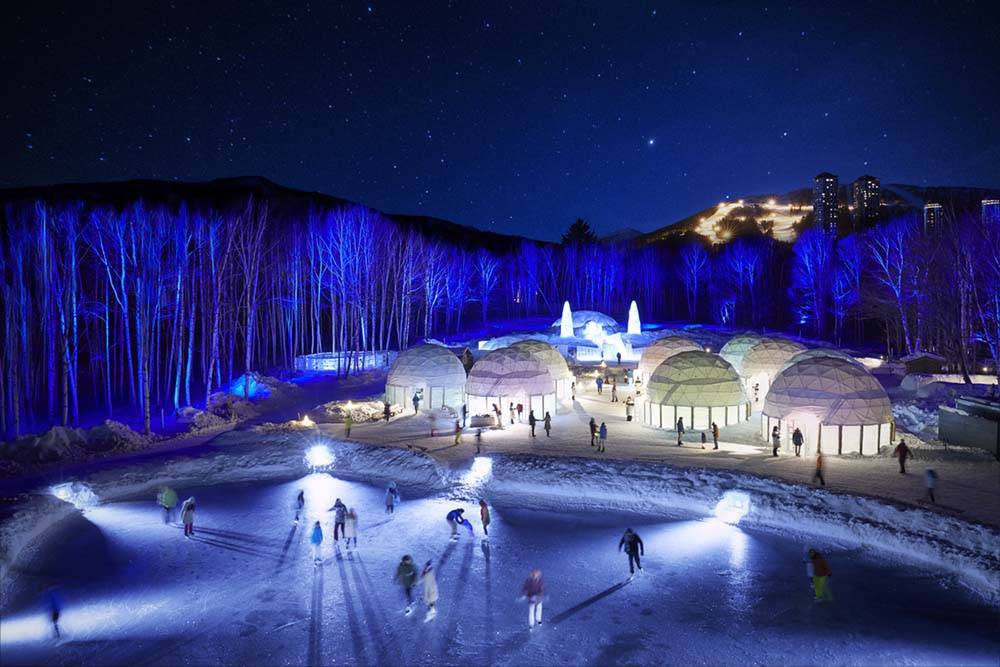 北海道打卡 晚間的Ice Village同樣開放了各種雪上活動供大家體驗，被燈光照亮的Ice Village更有童話氣氛。