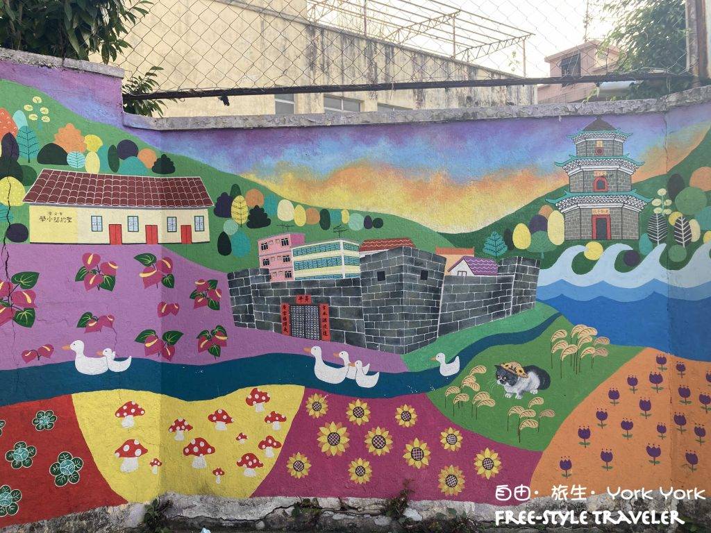 錦田壁畫村 以香港景點和風景為主的壁畫