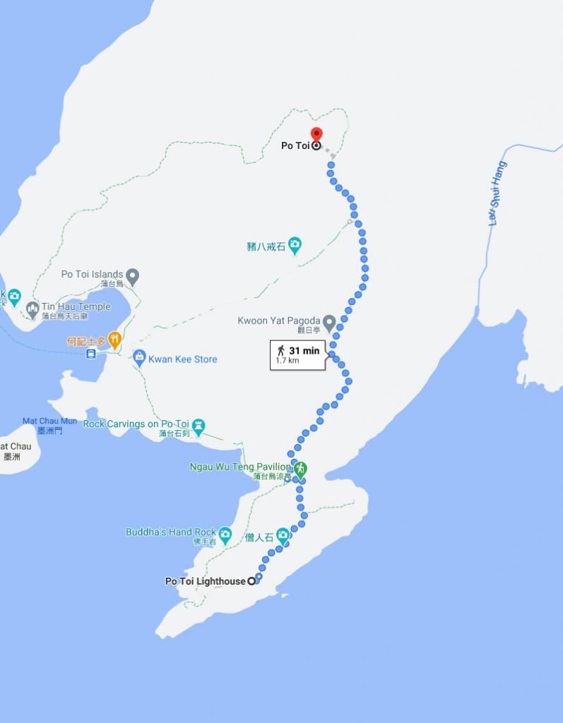 蒲台島行山 路線地圖