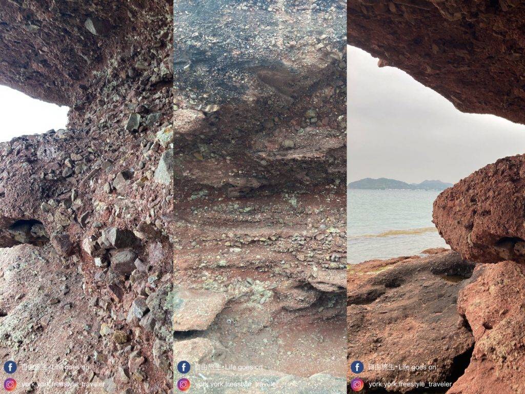 吉澳鴨洲 鴨洲主要由褐紅色的角礫岩所組成