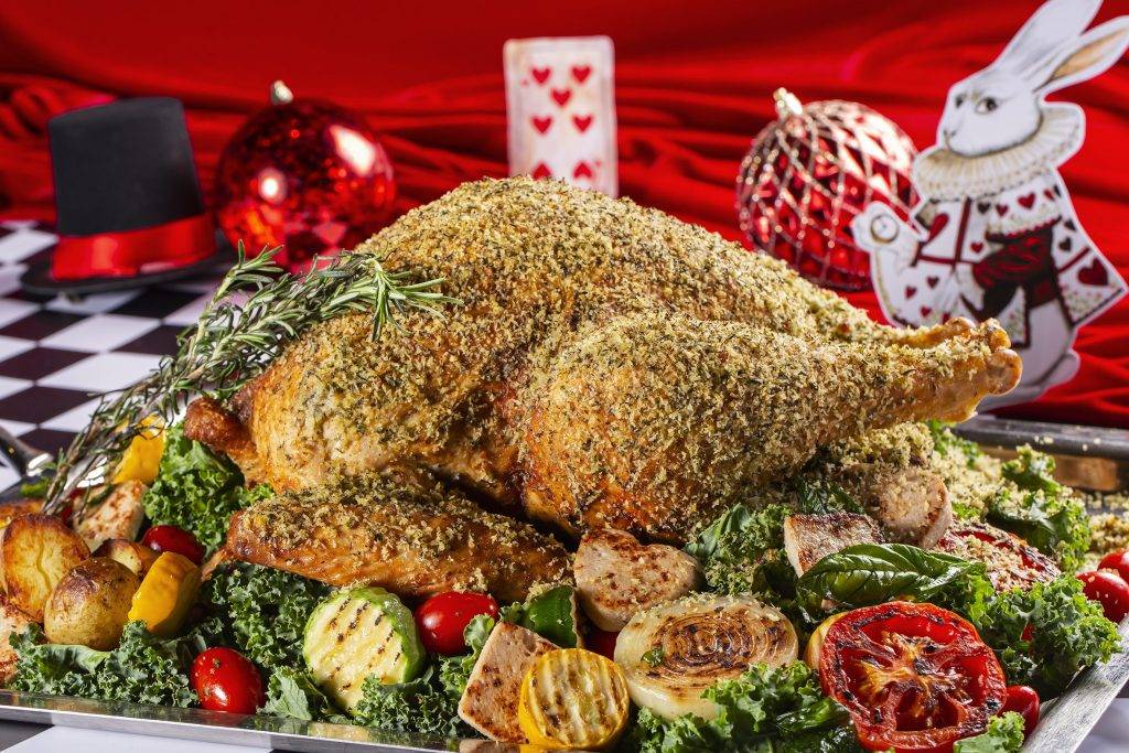 聖誕節晚餐 原隻的重量級火雞肉汁滿溢美味無比