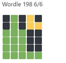 Wordle 玩家也可以把遊戲結果的相應顏色分享到社群媒體