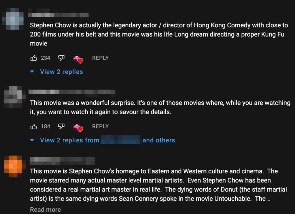 功夫 外國網民認同周星馳在香港電影界的地位。