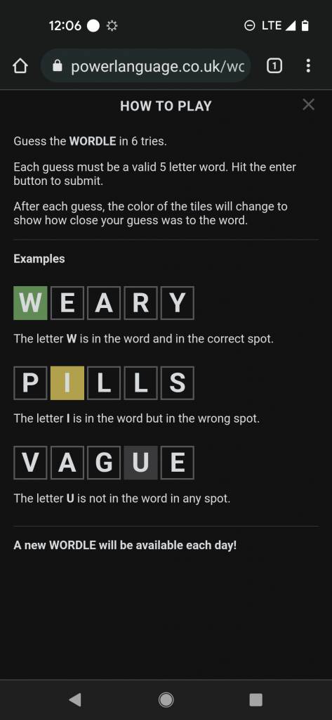 Wordle 玩家會透過顏色的提示來猜出正解