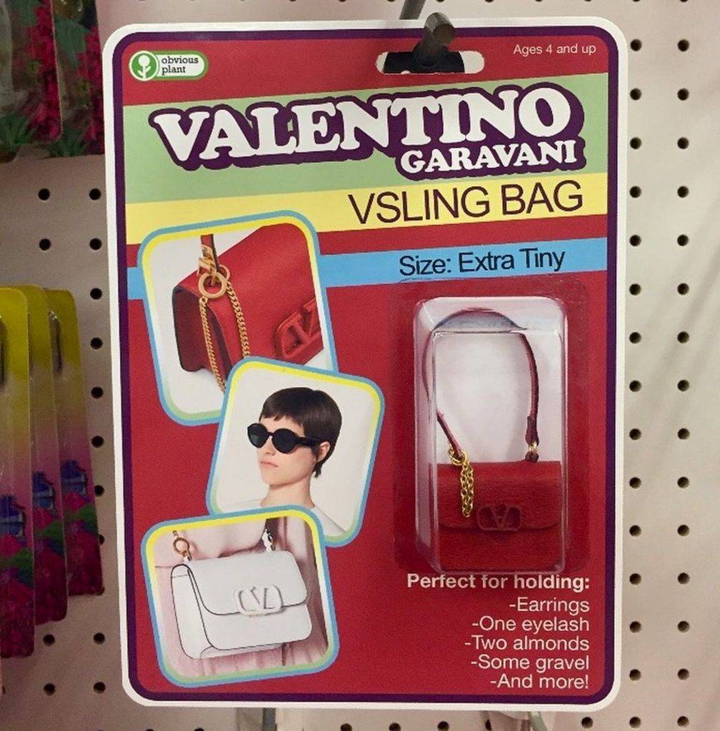 小廢包 廢包 這個廢包其實是與Valentino及玩具商Obvious Plant合作惡搞推出