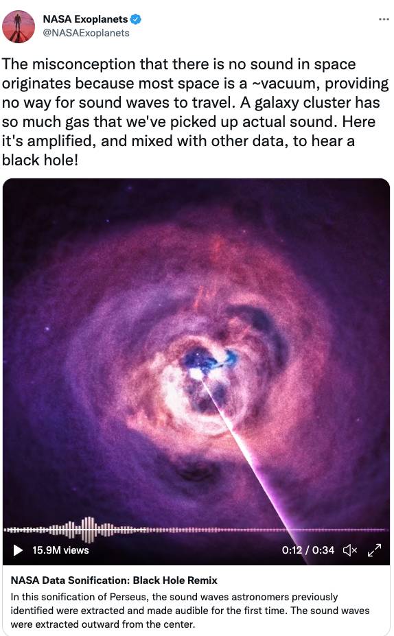 NASA 黑洞的聲音 nasa blackhole