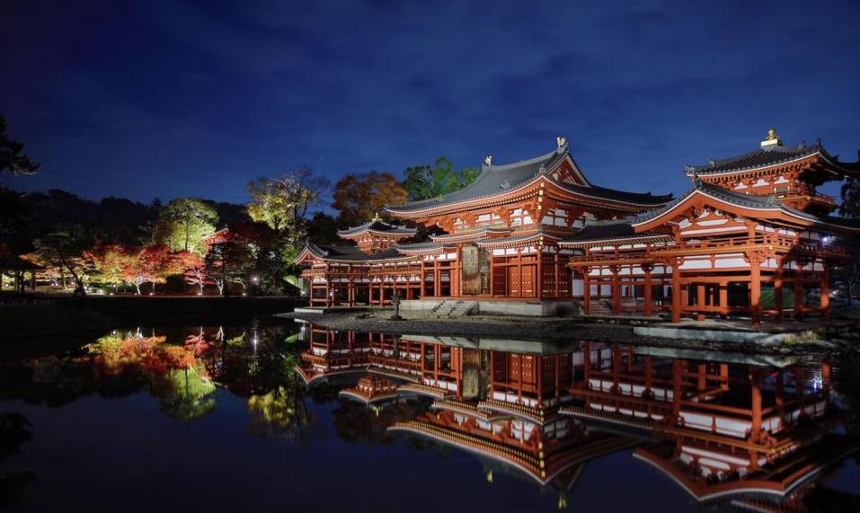 日本京都紅葉 日本紅葉 平等院內有超過200棵紅葉樹。