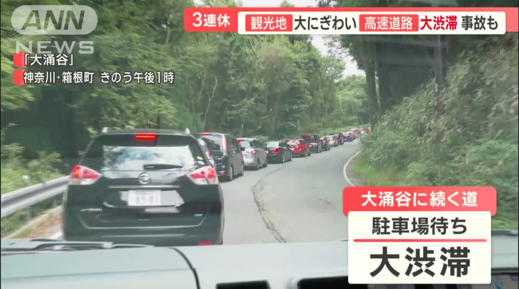 日本 近日日本各地公路都有長長的「立ち往生」車龍）