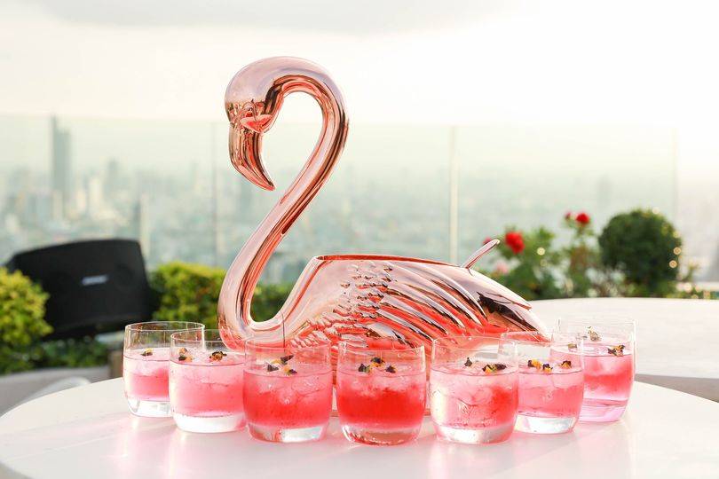 曼谷酒吧 曼谷rooftop bar 招牌Champagne cocktail, Flamingo