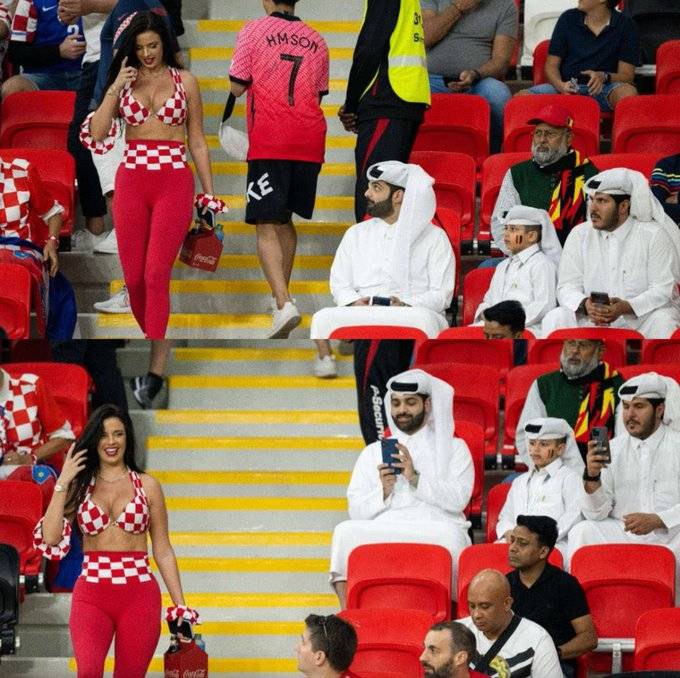 卡塔爾世界盃 性感女球迷 場內觀眾見到卡塔爾人偷拍
