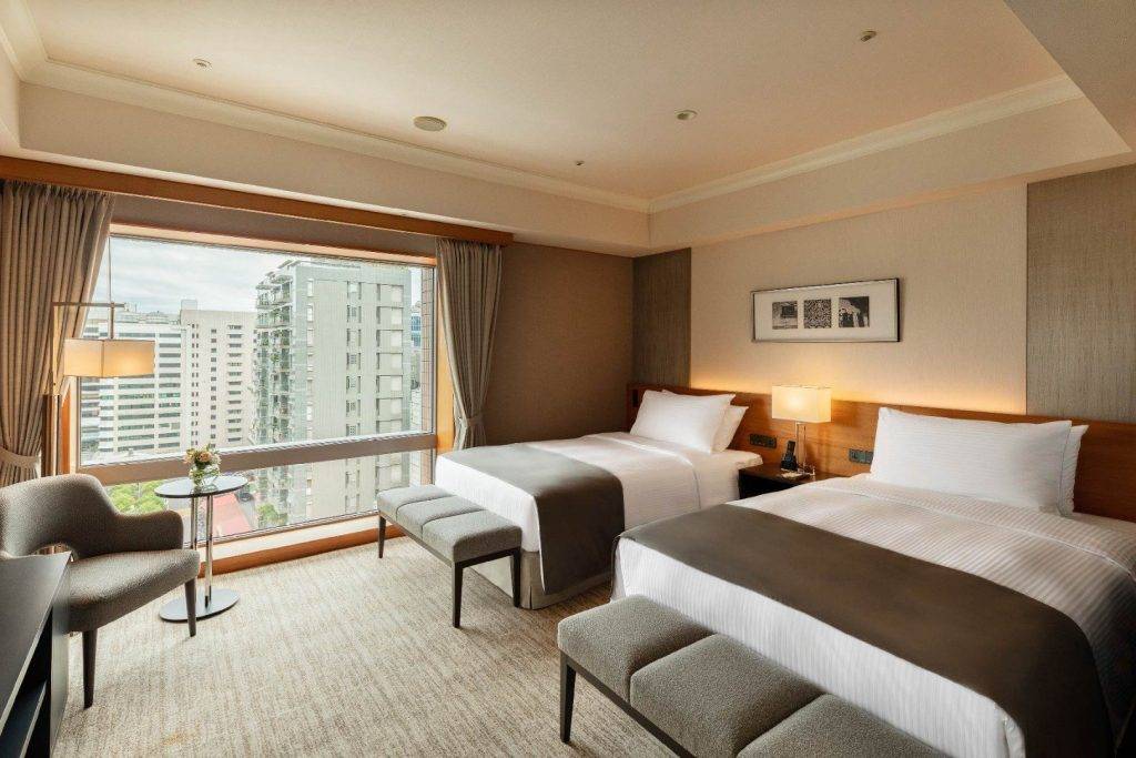 台北酒店 客房裝修較為高貴實用。