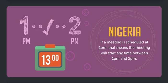 遲到 文化 遲到 尼日利亞人：「一小時內露面都不算是遲到的！」