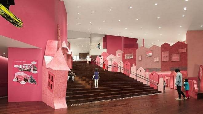 隈研吾設計 「魔女宅急便」作者世界觀的東京魔法文學館 引人注目的大樓梯