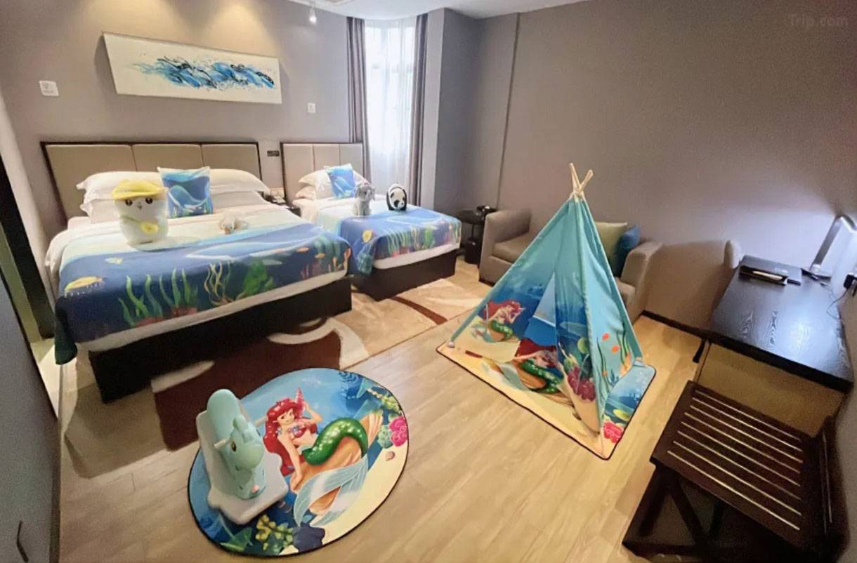 珠海酒店 親子房間有不少兒童玩樂設施，佈置也很色彩繽紛