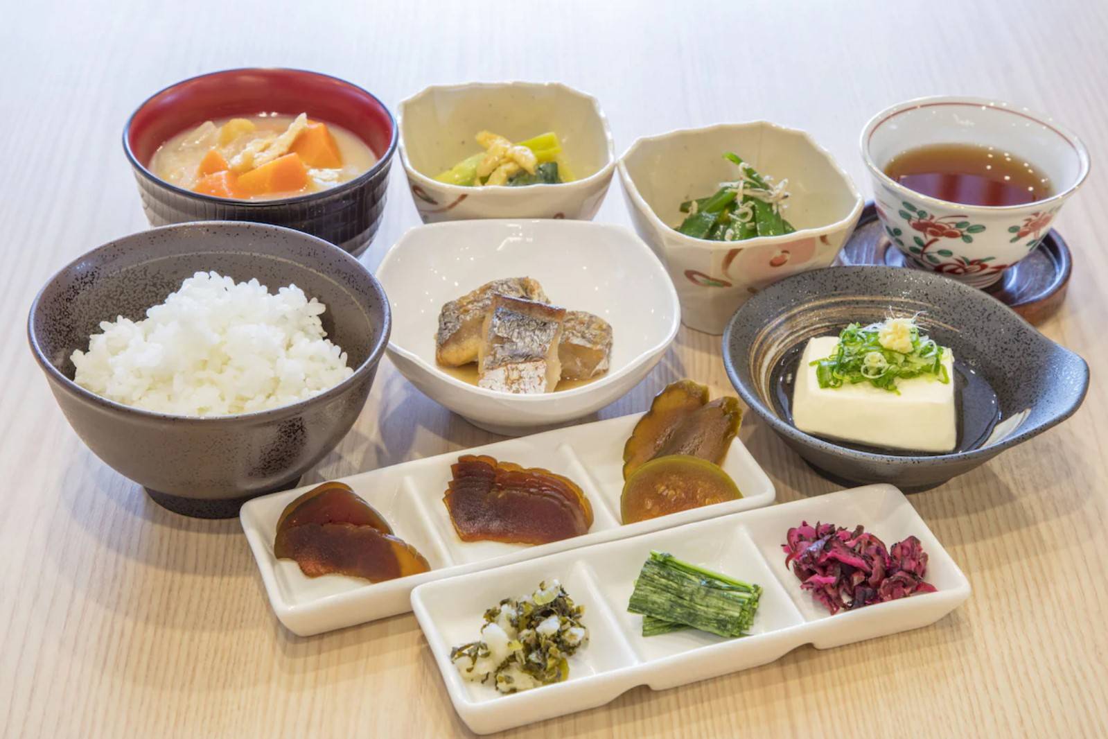 京都酒店 早餐以自助形式提供，用了不少京都當地食材製作