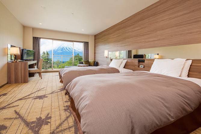 福岡酒店 河口湖溫泉酒店 河口湖酒店 想要慢慢欣賞富士山的美，記得預約能看到富士山的房間