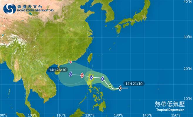 位於菲律賓以東海域的熱帶氣旋會在未來兩三日逐漸增強並移向呂宋一帶