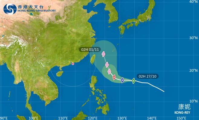 康妮會在未來數日大致移向琉球群島以南海域