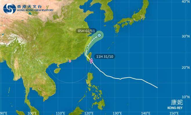 康妮會在今日橫過台灣，在明日於台灣海峽轉向偏北方向移動，靠近福建至浙江一帶，隨後在東海演變為溫帶氣旋