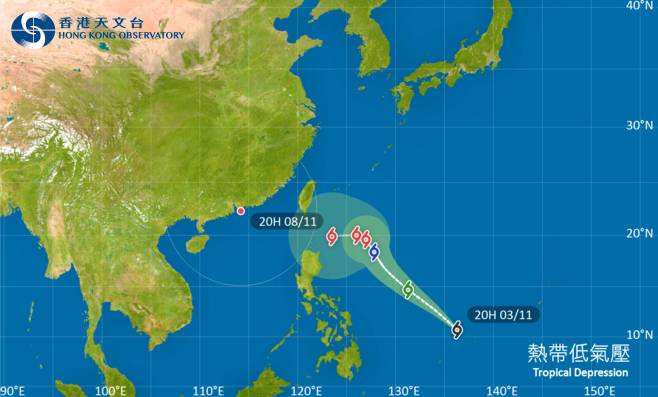 位於菲律賓以東之西北太平洋的熱帶氣旋會在未來數日移向呂宋海峽以東一帶