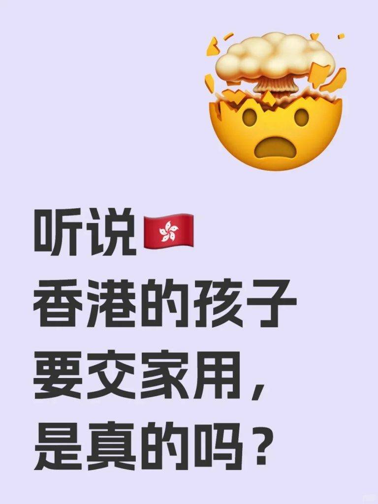 家用 不少內地人震驚香港有交家用文化(圖片來源:XHS)