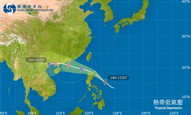 位於菲律賓以東的熱帶氣旋會在今明兩日移向呂宋北部一帶，隨後進入南海北部