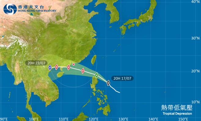 位於菲律賓以東的熱帶氣旋會在今明兩日移向呂宋北部一帶，隨後進入南海北部