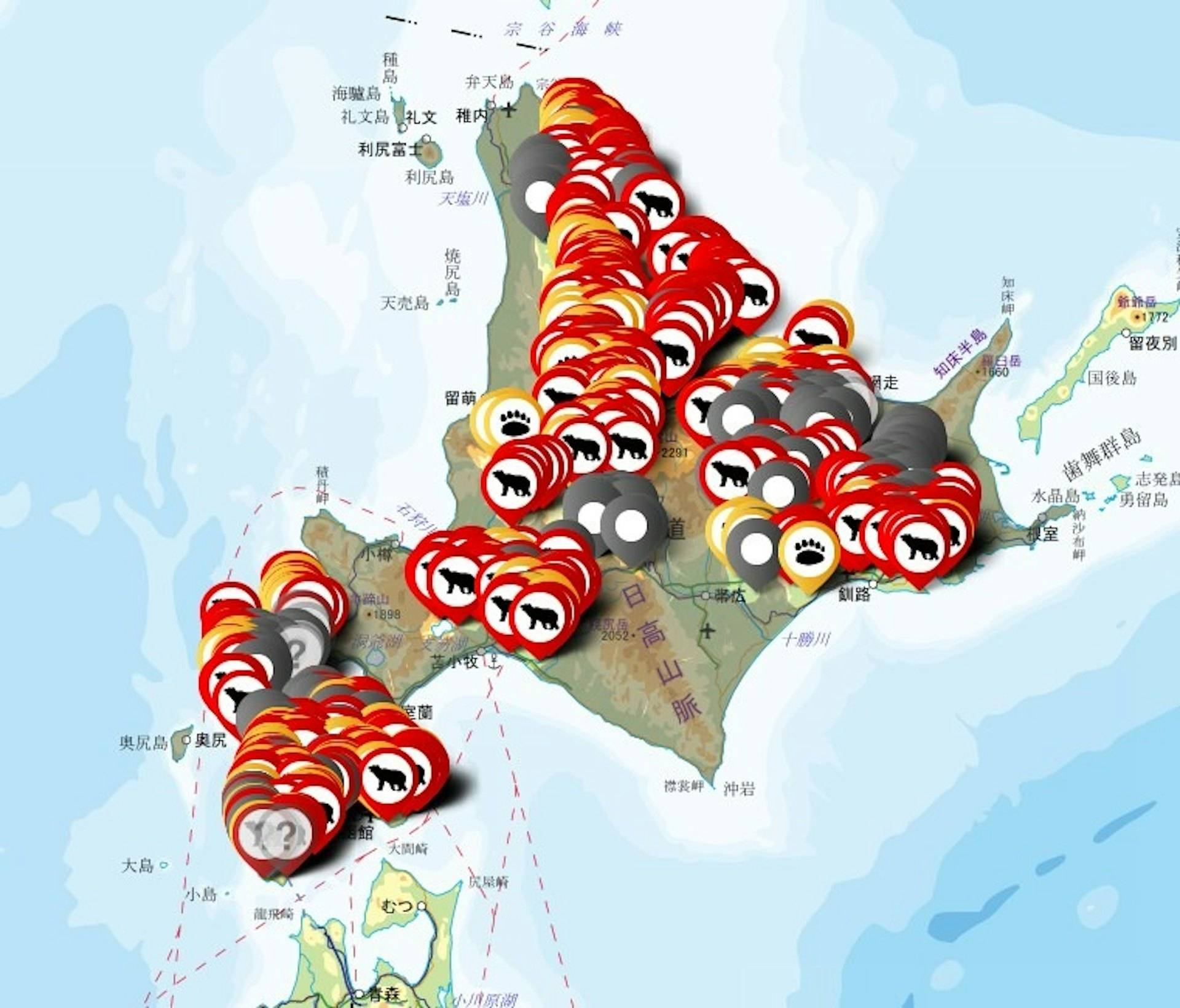 日本野熊 熊襲事件 (圖片來源:higumap)
