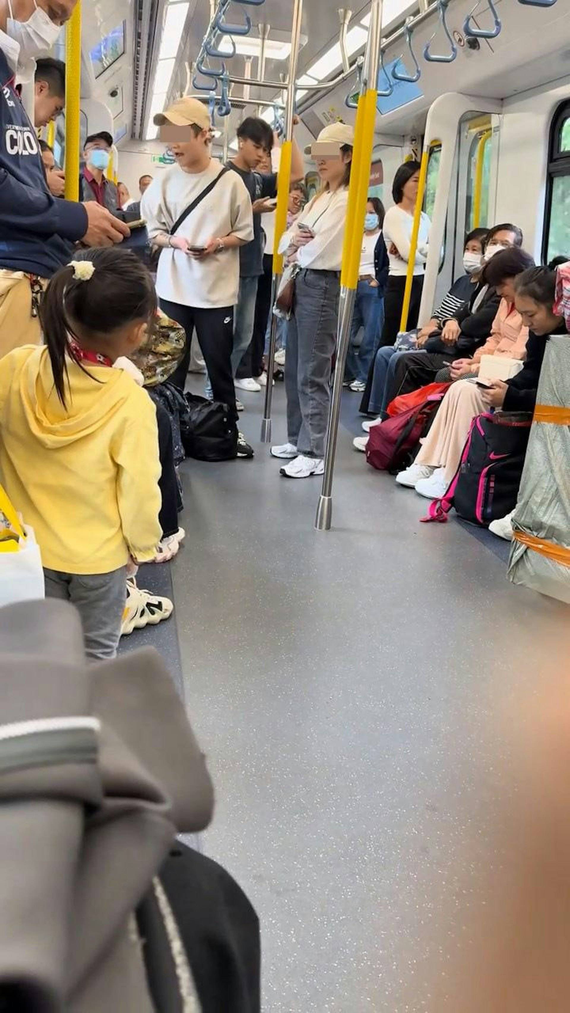 港鐵爭執 世代衝突 (圖片來源:Facebook群組「香港突發事故報料區及討論區」 )