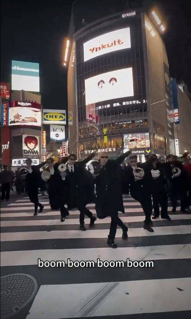 f3籃團 澀谷拍片爭議 (圖片來源:X@JapanBanZaiLove)